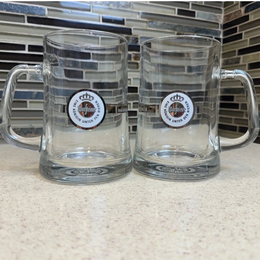 Warsteiner Beer Mugs German Steins‎ 0.5L Set of 2 Eine Konigin Unter Den Bieren